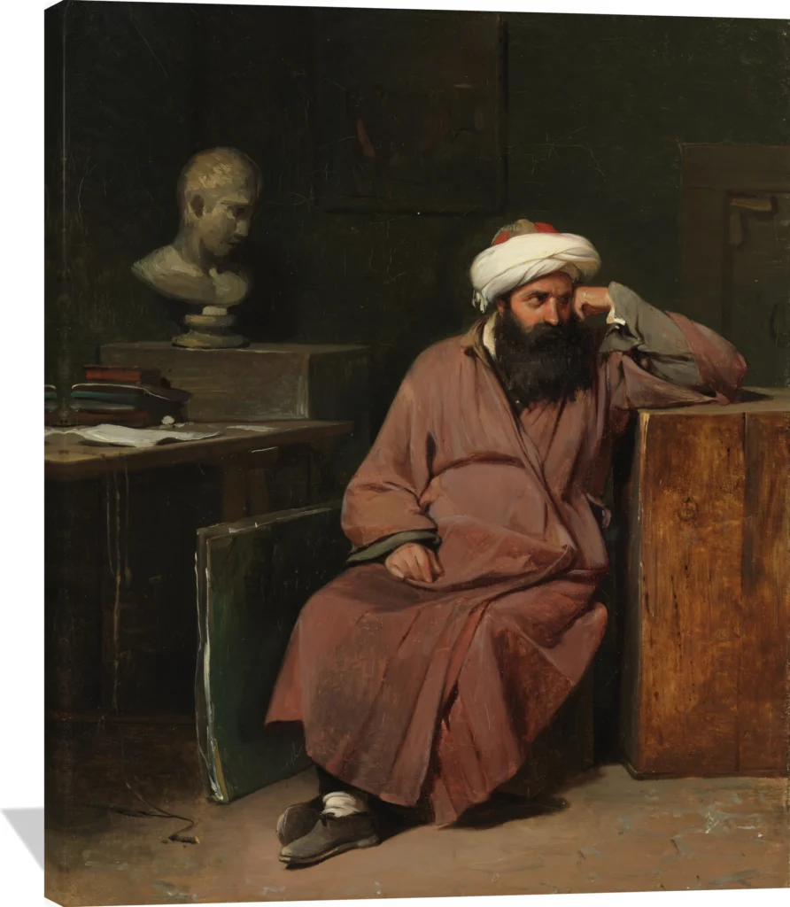 A Man from the Middle East in the Artist's Studio