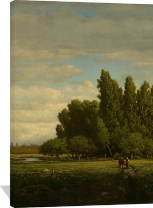 A Meadow Bordered by Trees