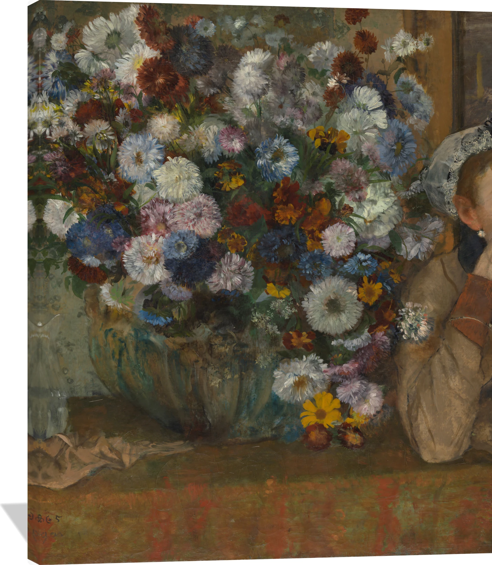 A Woman Seated beside a Vase of Flowers (Madame Paul Valpinçon?)