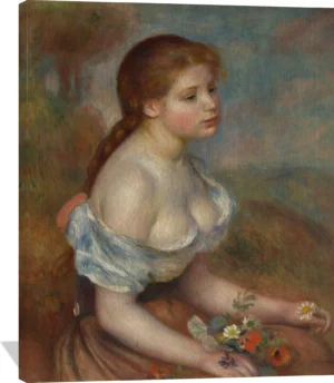 A Young Girl with Daisies