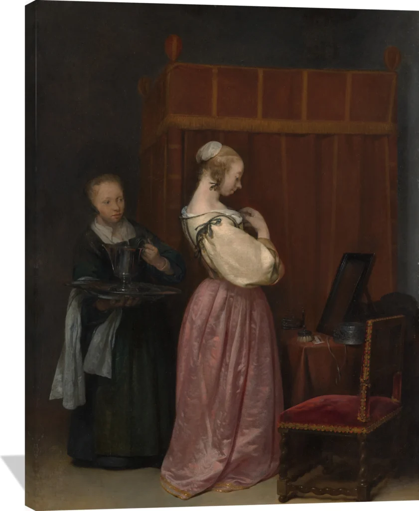 A Young Woman at Her Toilet with a Maid