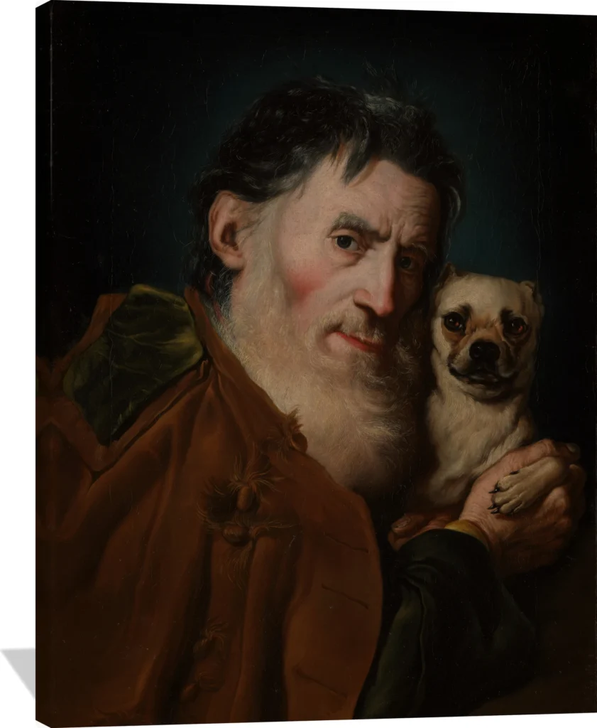 An Old Man with a Dog