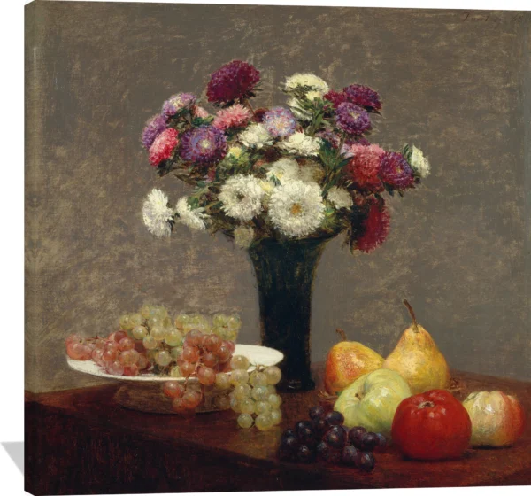 Asters and Fruit on a Table