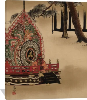 Lacquer Paintings of Various Subjects: Drum for Gagaku Dance