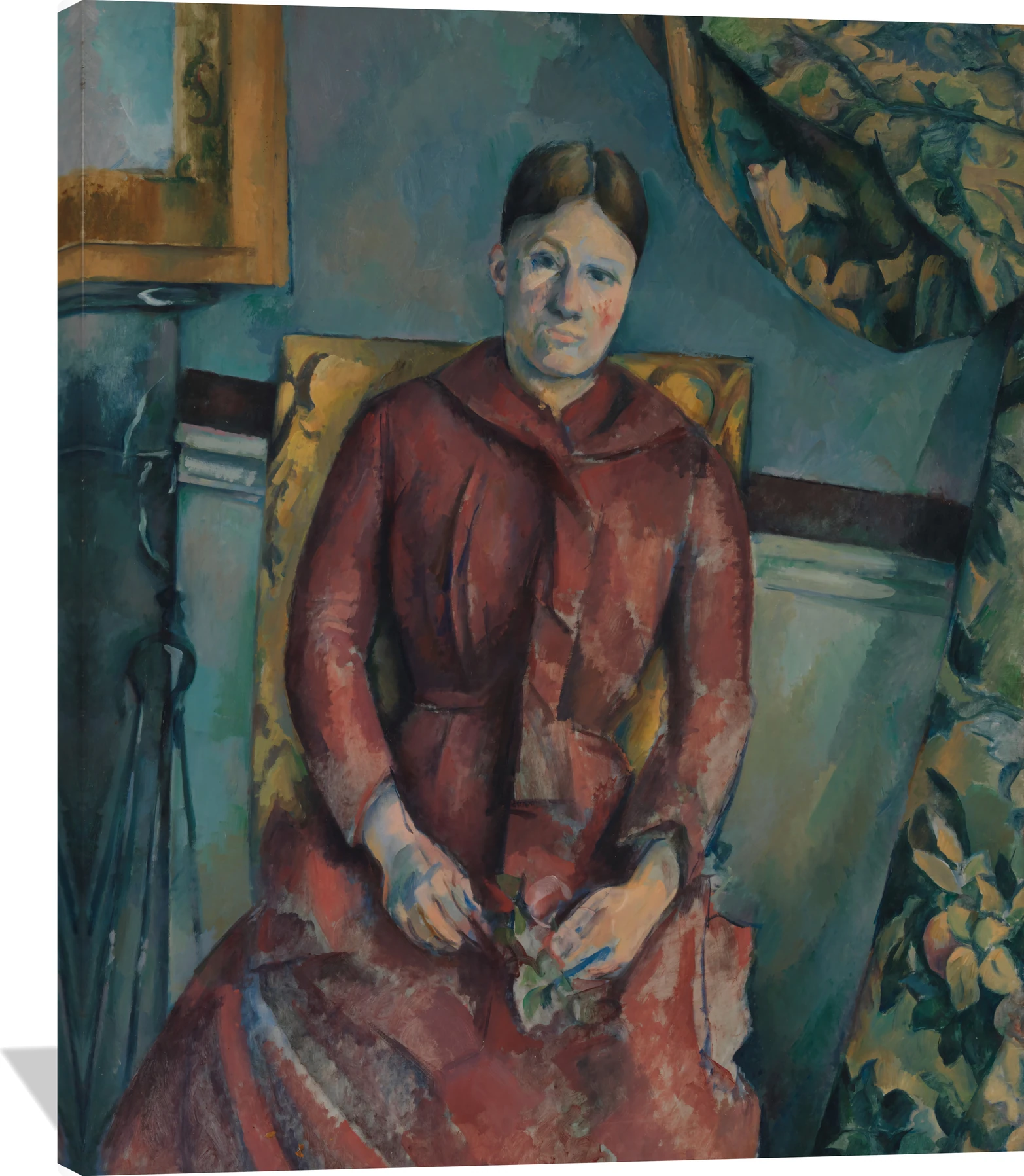 Madame Cézanne (Hortense Fiquet, 1850–1922) in a Red Dress
