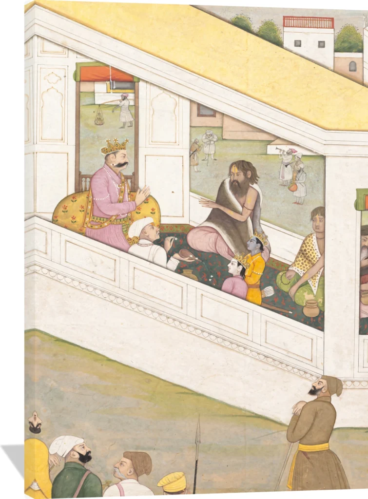 Rama and Lakshmana as Boys Assist the Sage Vishvamitra: Folio from a dispersed Ramayana series