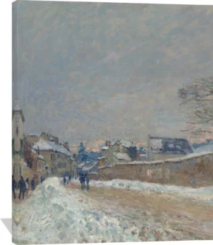 Rue Eugène Moussoir at Moret: Winter
