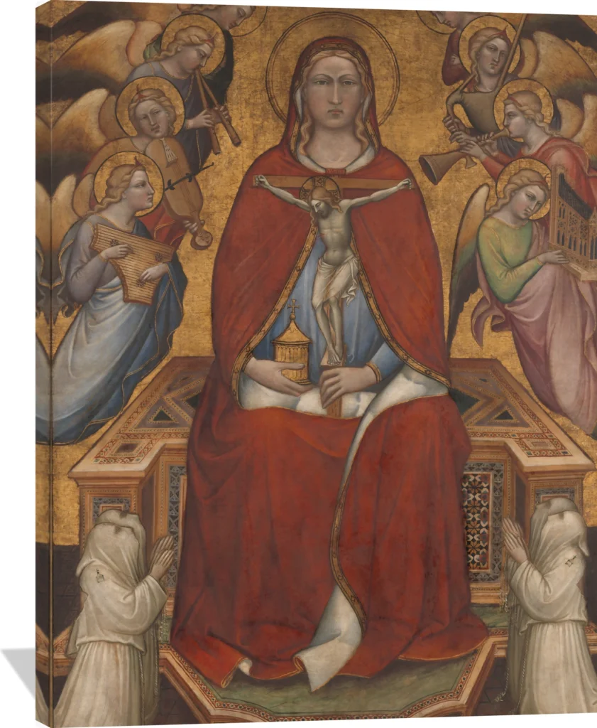 Saint Mary Magdalen Holding a Crucifix; (reverse) The Flagellation