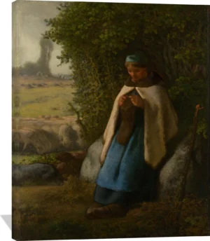 Shepherdess Seated on a Rock