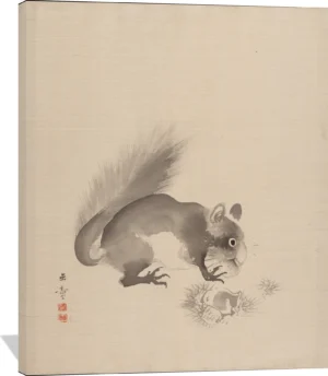 Squirrel Eating Chestnuts