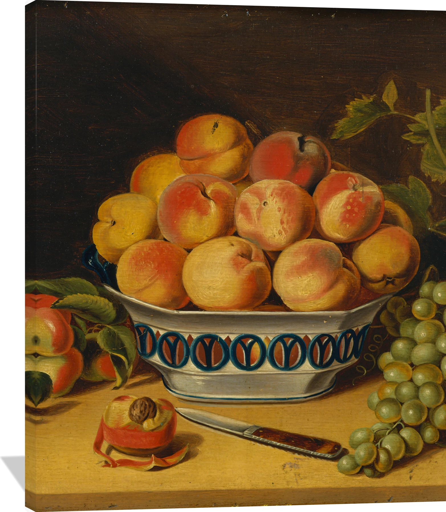 Still Life: Peaches and Grapes
