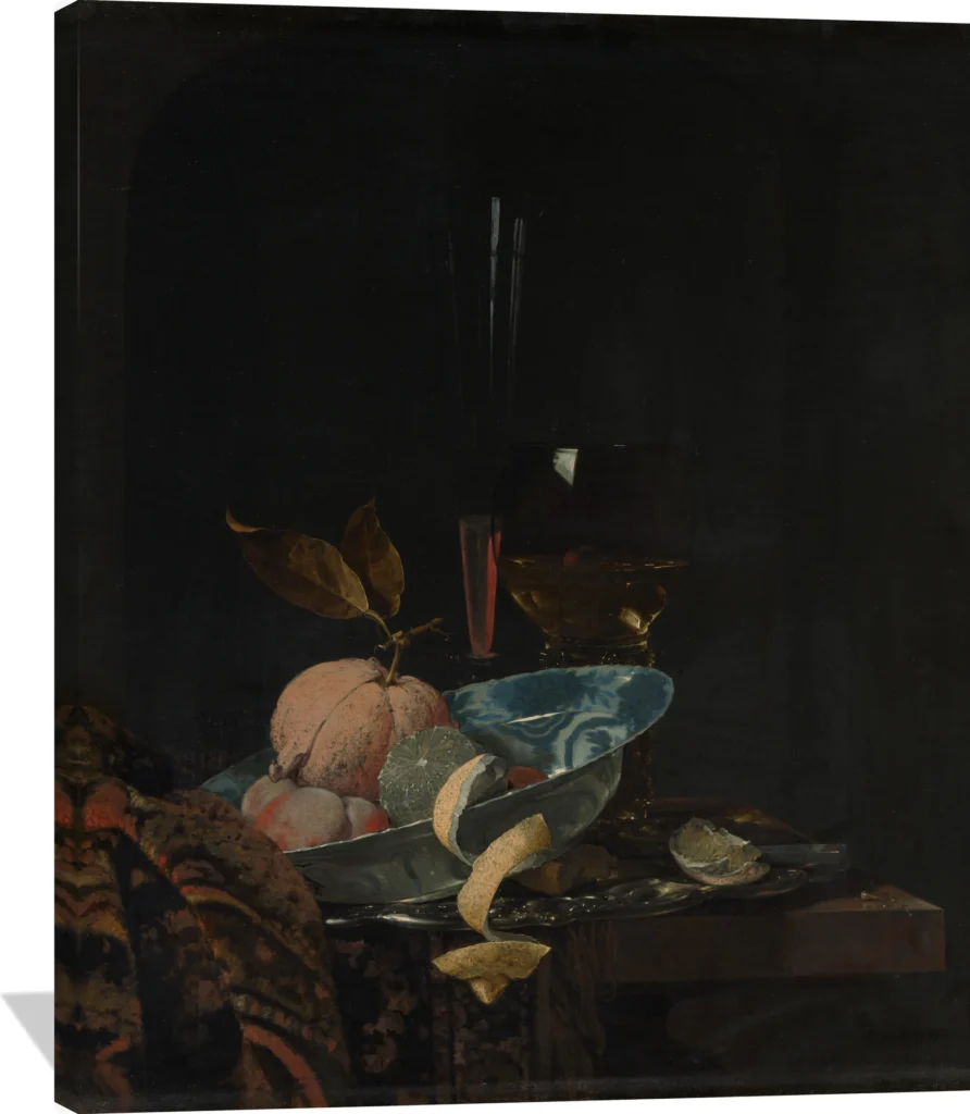 Still Life with Fruit, Glassware, and a Wanli Bowl