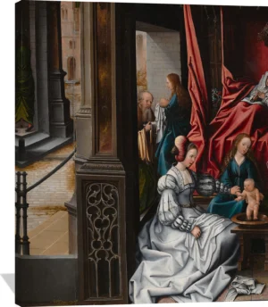 The Birth and Naming of Saint John the Baptist; (reverse) Trompe-l'oeil with Painting of The Man of Sorrows