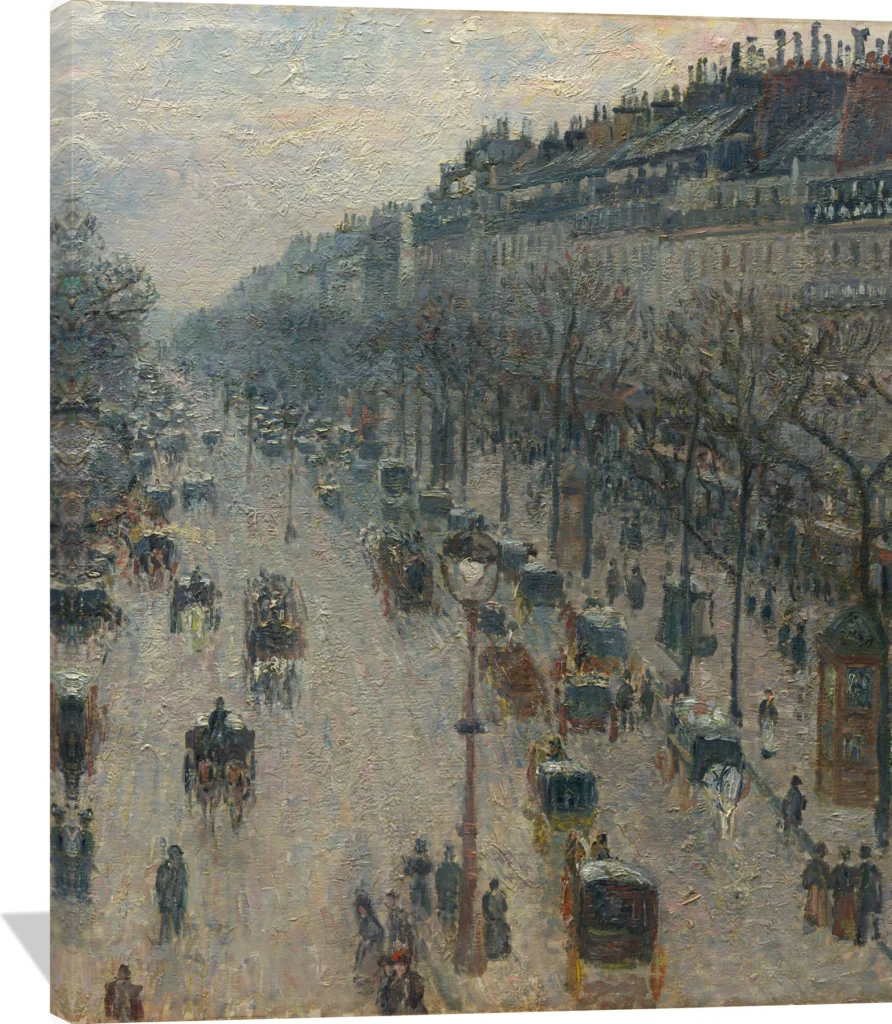 The Boulevard Montmartre on a Winter Morning