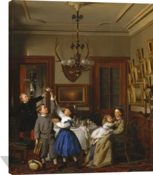 The Contest for the Bouquet: The Family of Robert Gordon in Their New York Dining-Room