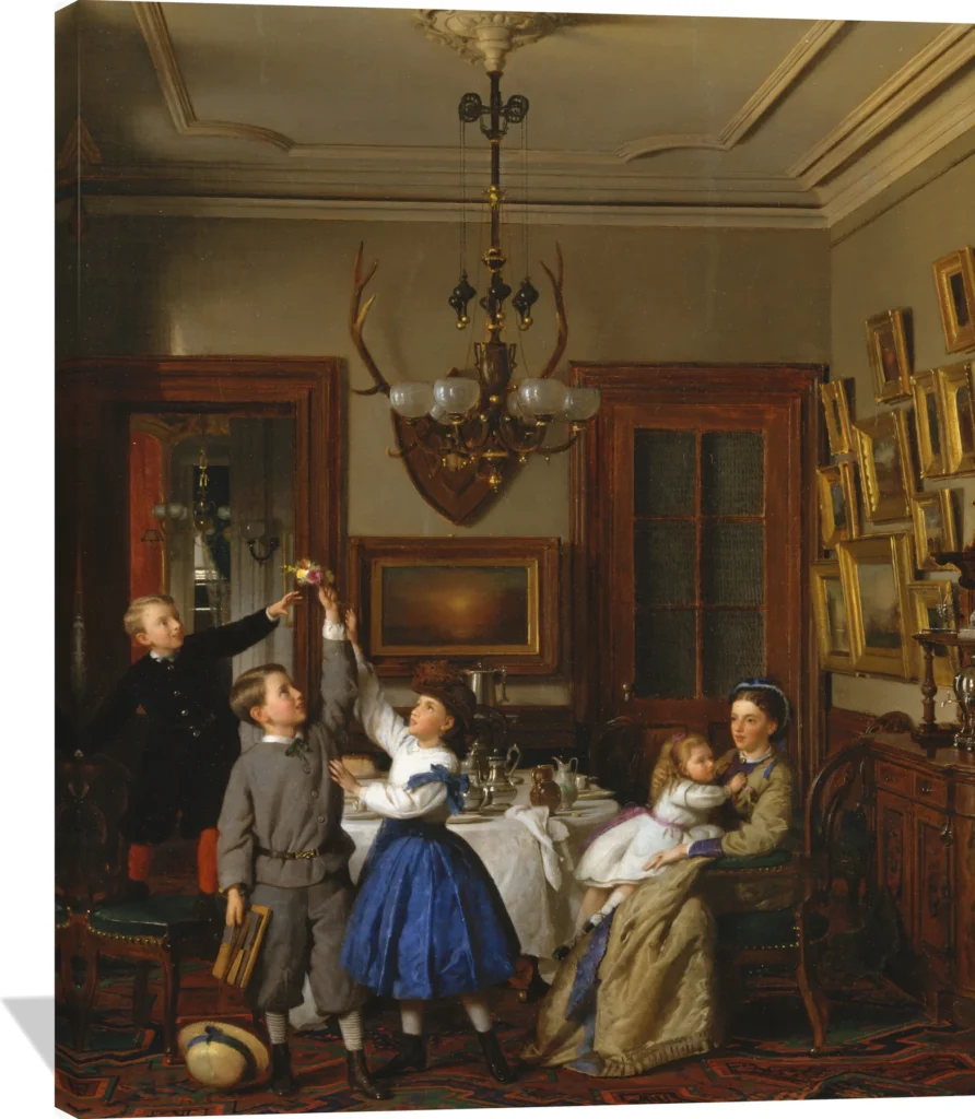 The Contest for the Bouquet: The Family of Robert Gordon in Their New York Dining-Room