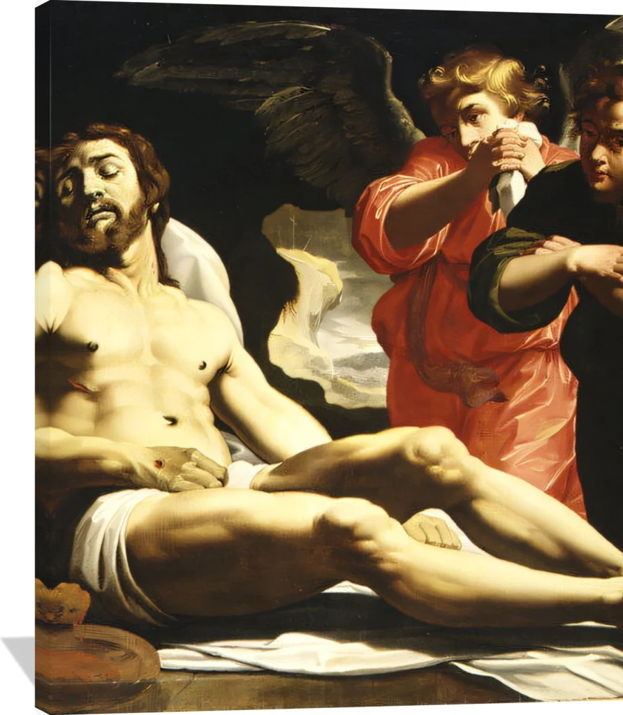 The Dead Christ in the Tomb with Two Angels