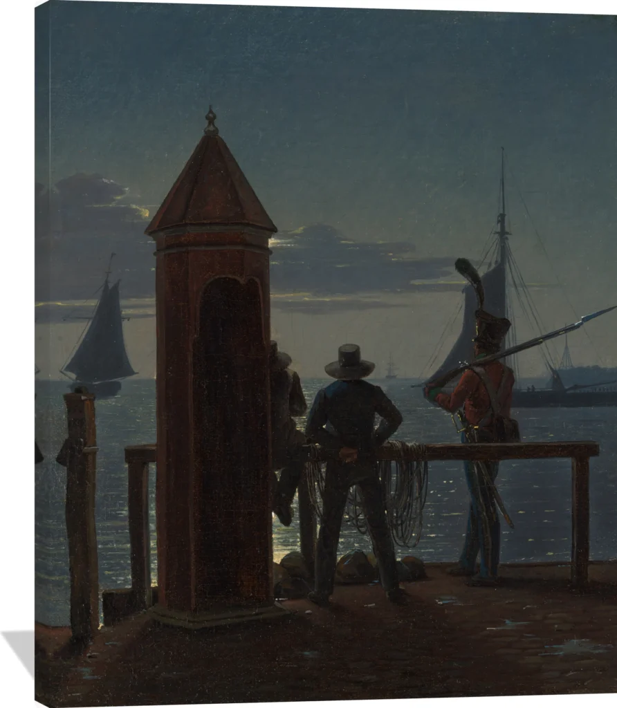 View from the Citadel Ramparts in Copenhagen by Moonlight