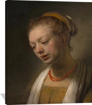 Young Woman with a Red Necklace