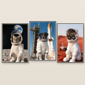 Lift Off pet portrait canvas