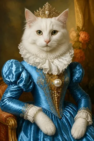 Elizabethan Lady: custom cat portrait in The Masterpiece style