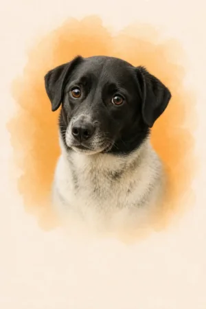 In Loving Memory pet portrait style