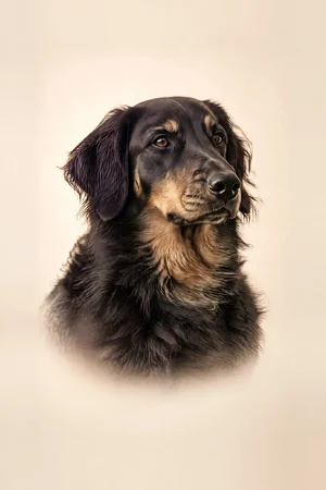 Simply Them: custom dog portrait in the Color Studio style