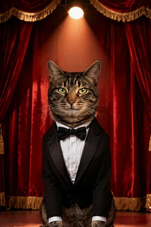 Opening Night: custom cat portrait in the Headliner style