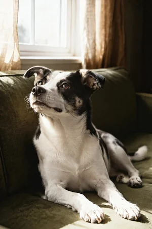 Window Light: custom dog portrait in the Heirloom style