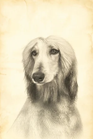 Pencil Sketch: custom dog portrait in the In Loving Memory style