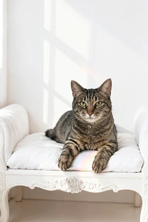 Prism Light: custom cat portrait in the In Loving Memory style