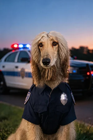 K9 Unit: custom dog portrait in the On Duty style