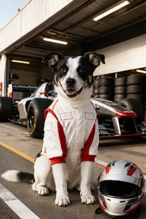 Pole Position pet portrait style