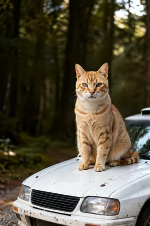 Rally Stage: custom cat portrait in the Pole Position style