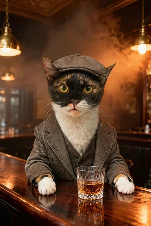 The Roaring Twenties pet portrait style