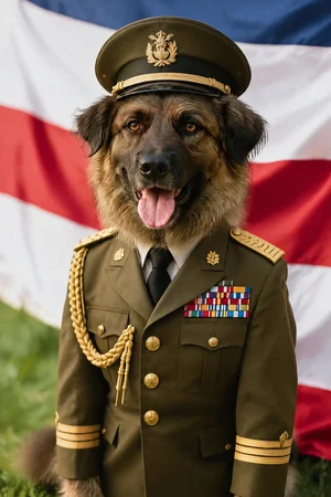 Top Brass pet portrait style