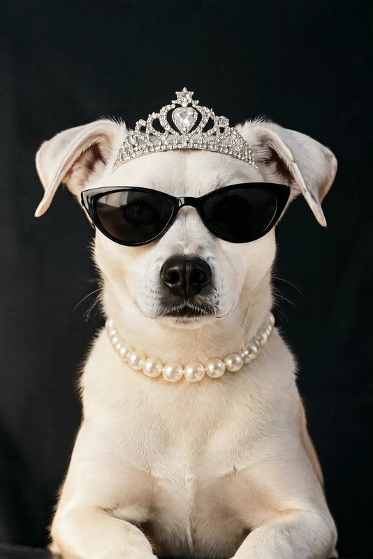 The Diamonds & Shades look made with a white boxer mix