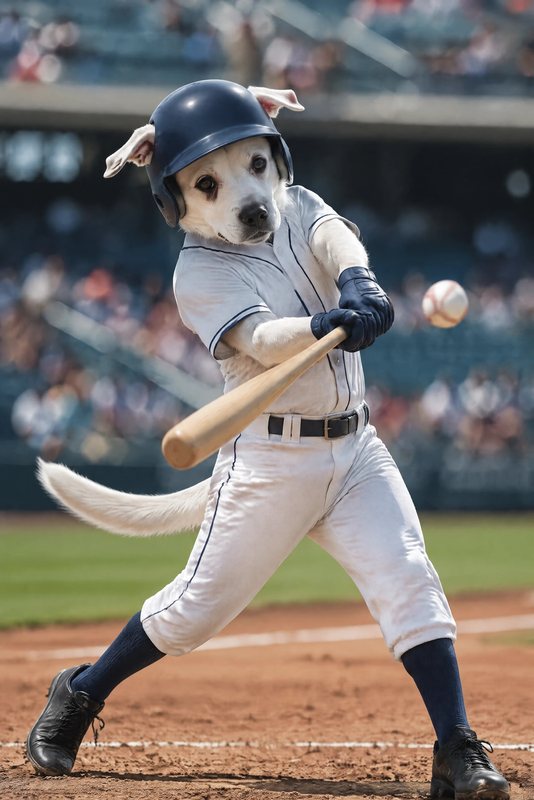 The Home Run look made with a white boxer mix