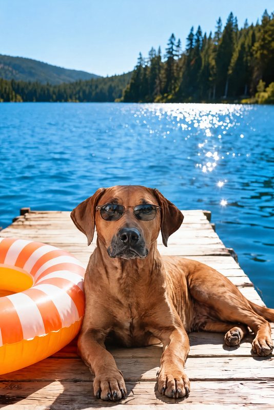 The Dockside Days look made with a red-brown hound