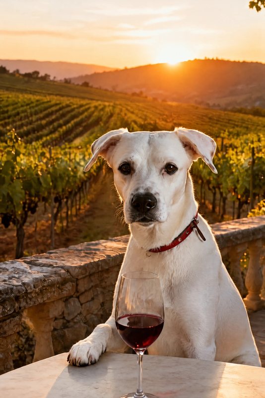 The Wine Tasting look made with a white boxer mix