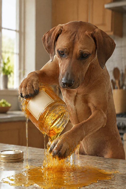 The Honey Spill look made with a red-brown hound