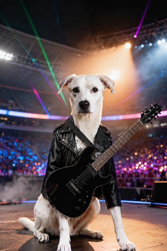 The Stadium Encore look made with a white boxer mix
