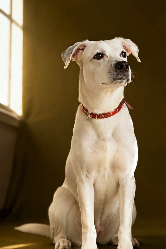 The Distinguished look made with a white boxer mix