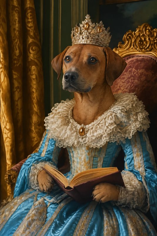 The Baroque Queen look made with a red-brown hound