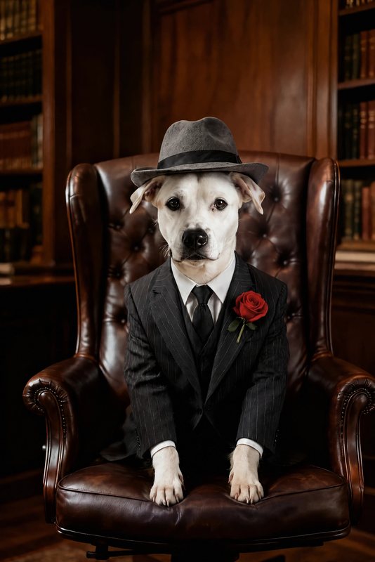 The Don look made with a white boxer mix