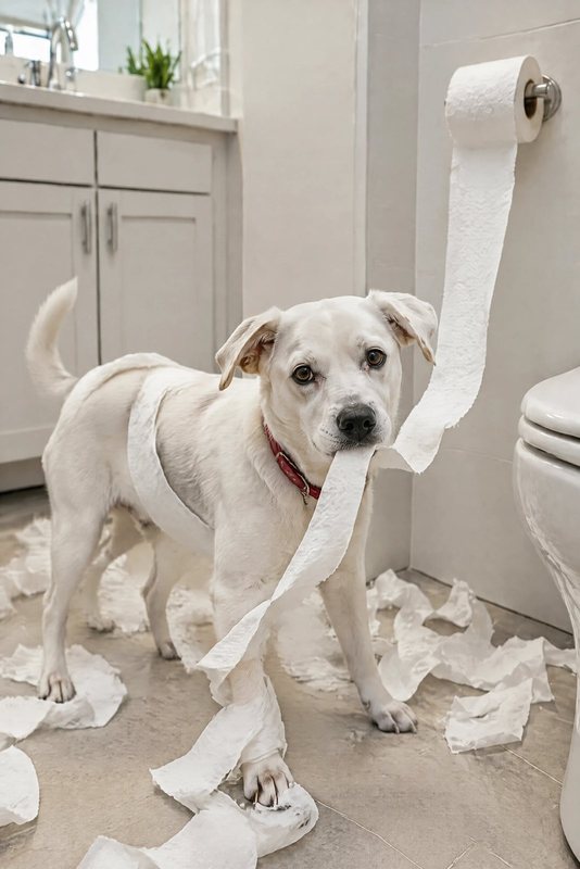 The Toilet Paper Chaos look made with a white boxer mix