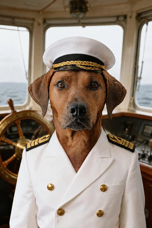 The Fleet Admiral look made with a red-brown hound